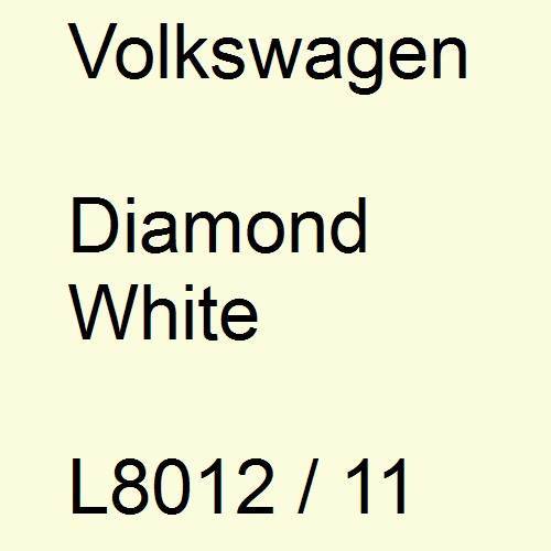 Volkswagen, Diamond White, L8012 / 11.